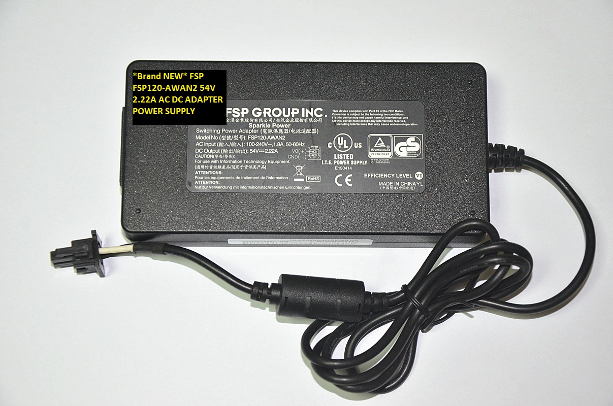 *Brand NEW* 54V 2.22A AC100-240V FSP FSP120-AWAN2 AC DC ADAPTER POWER SUPPLY